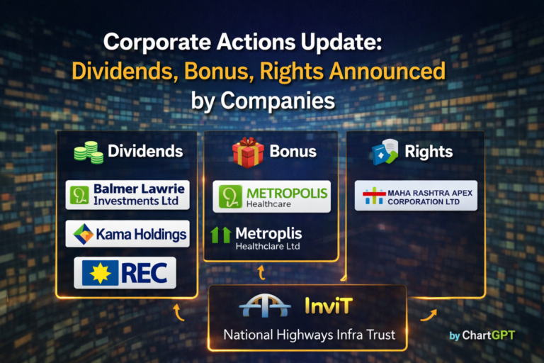 కార్పొరేట్ యాక్షన్స్ అప్‌డేట్: డివిడెండ్స్, బోనస్, రైట్స్ ఇష్యూలు ప్రకటించిన కంపెనీలు