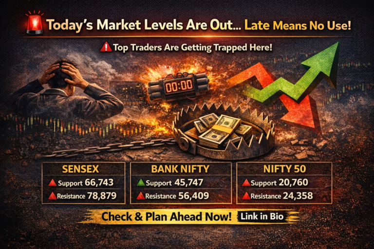 ఇవాళ్టి మార్కెట్ లెవెల్స్ బయటపడ్డాయి… late అయితే ఉపయోగం లేదు